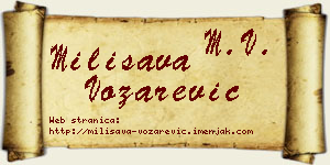 Milisava Vozarević vizit kartica
